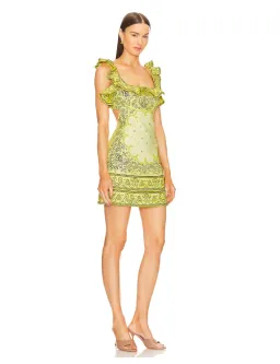 Zimmermann Matchmaker Frilled Mini Dress Yellow Bandana Size 0P / AU 6 for rent on The Volte - image 3