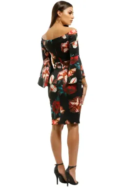 Montique Petra Printed Scuba Dress in Black Floral Size 16 for rent on The Volte - image 3