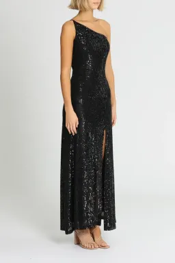Montique Elle Sequin Gown in Black Size 10 for rent on The Volte - image 2