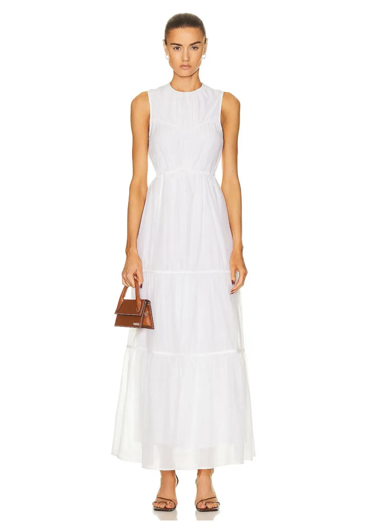 Sir The Label Emme Tiered Dress Ivory  Size 3 / 12 AU for rent on The Volte - main image