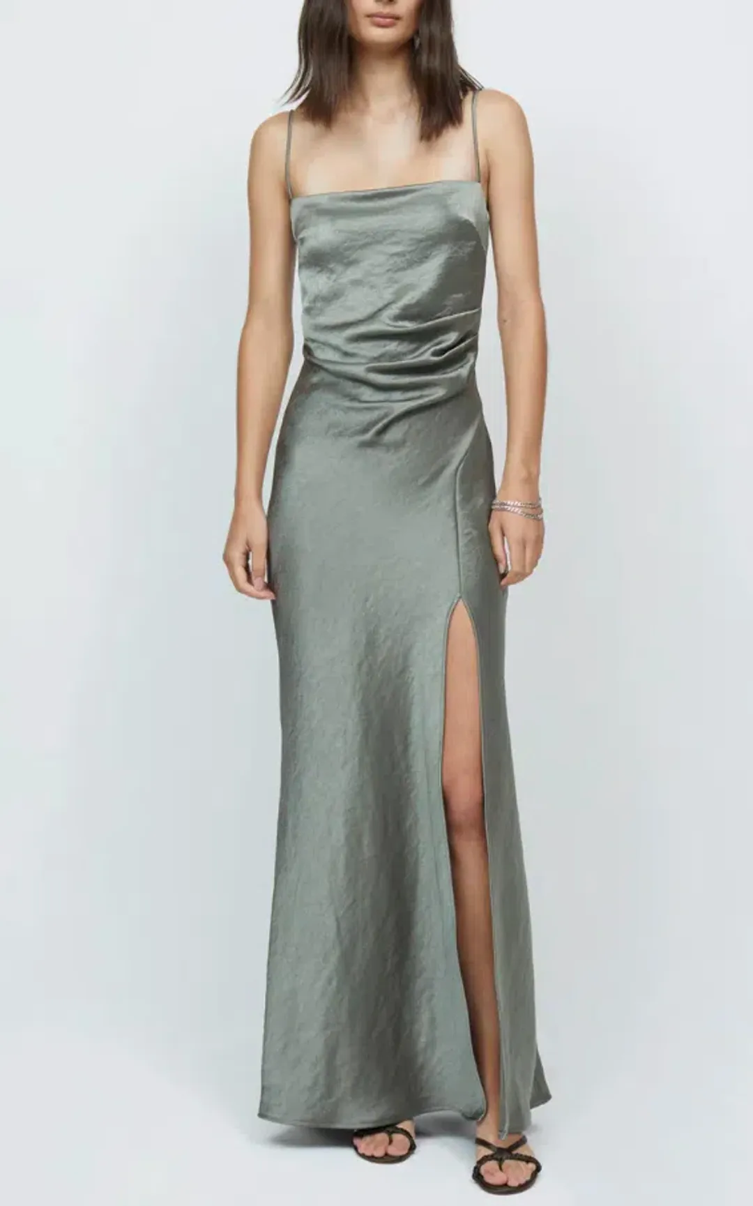 Bec & Bridge Nadia Maxi Dress in Khaki Size 10  for rent on The Volte - main image