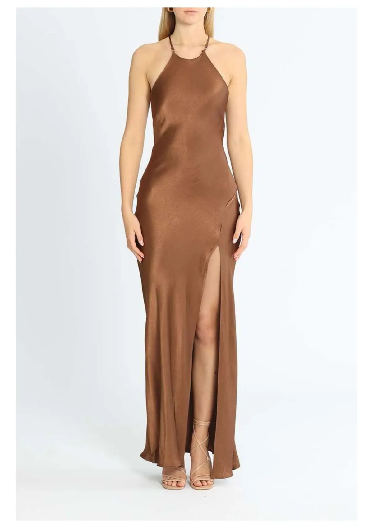 Bec & Bridge Annika Maxi Dress Brown Size 8 for rent on The Volte - main image