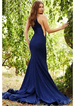 Jovani 55185 High Neck Formal Dress in Navy Size S / AU 8 for rent on The Volte - image 2