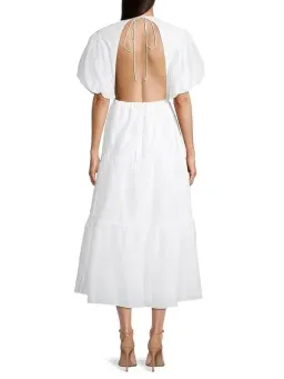 Sir the Label Franc Open Back Midi Dress Chalk White Size 0 / 6 AU for rent on The Volte - image 2