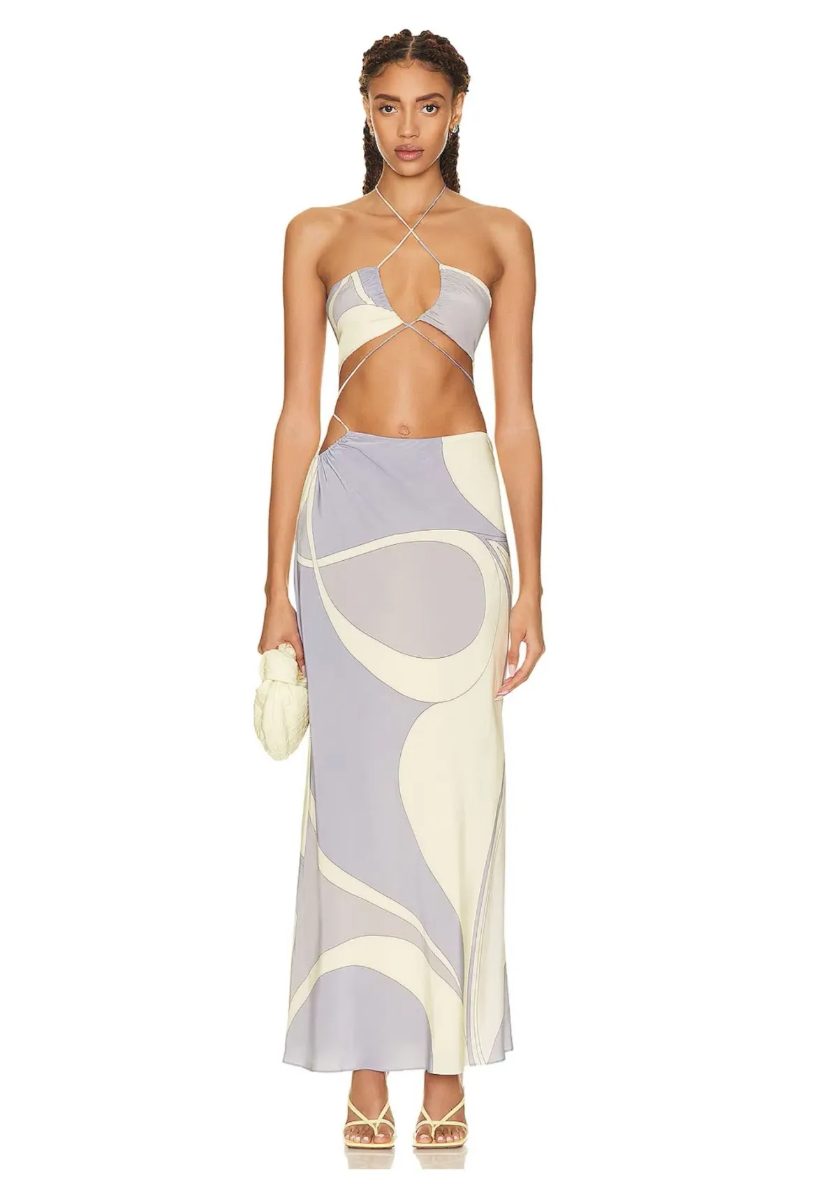 Sir The Label Adrianna Deconstructed Dress Cesco Print Size 2 / 10 AU for rent on The Volte - main image