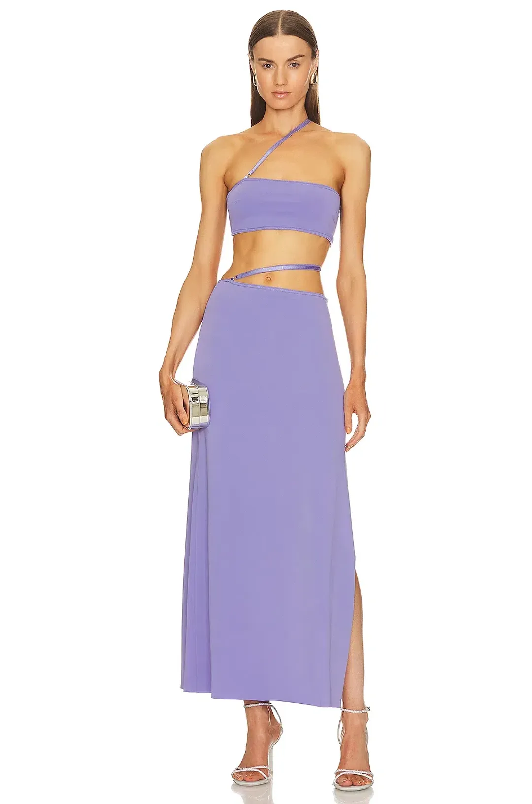 Bec & Bridge Zadie Crop Top & Strap Maxki Skirt Set Grape Purple Size 8 for rent on The Volte - main image