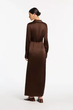 Sir The Label Selita Shirt Dress Chocolate Brown Size 1 / 8 AU for rent on The Volte - image 3