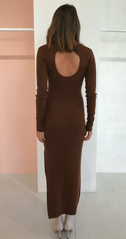 Bec & Bridge Freya Knit Dress brown size 6  for rent on The Volte - image 2