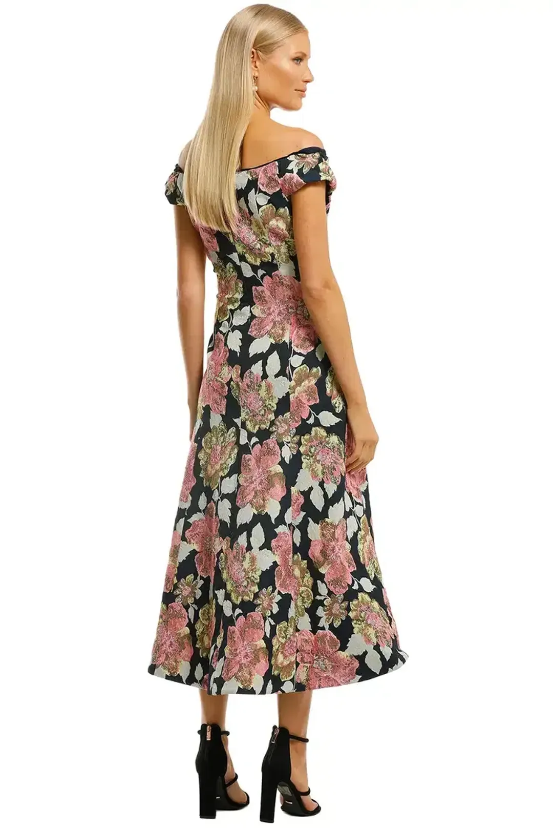 Moss and Spy Beatrice Midi A-Line Dress in Floral Size 12 for rent on The Volte - main image