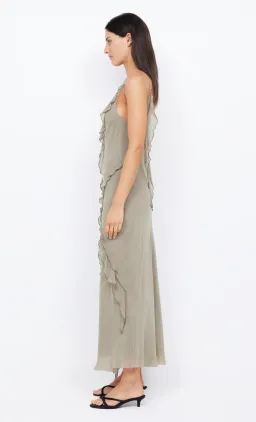 Bec and Bridge Gabriel Frill Maxi in Sage Green Size AU 6 for rent on The Volte - image 3