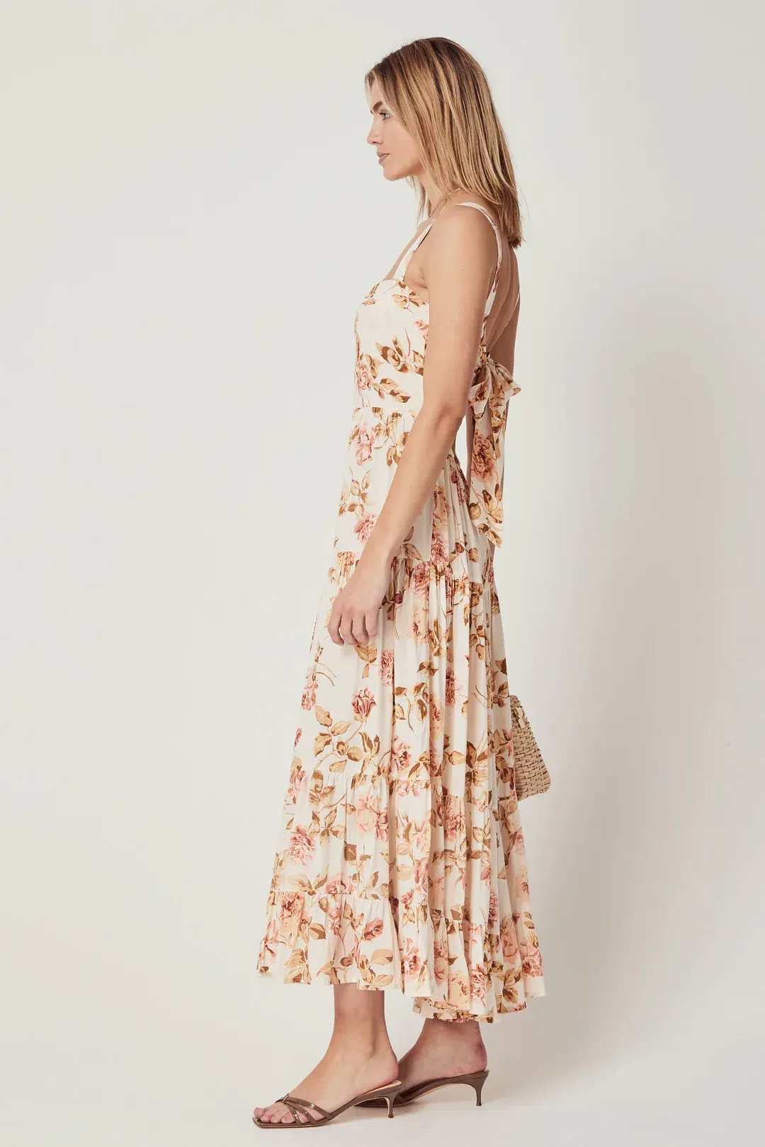 Auguste The Label Eden Maxi Dress Cream Floral Size 12 for rent on The Volte - main image
