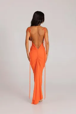 MELANI THE LABEL ZAHARA DRESS ORANGE SIZE AU 8 for rent on The Volte - image 2
