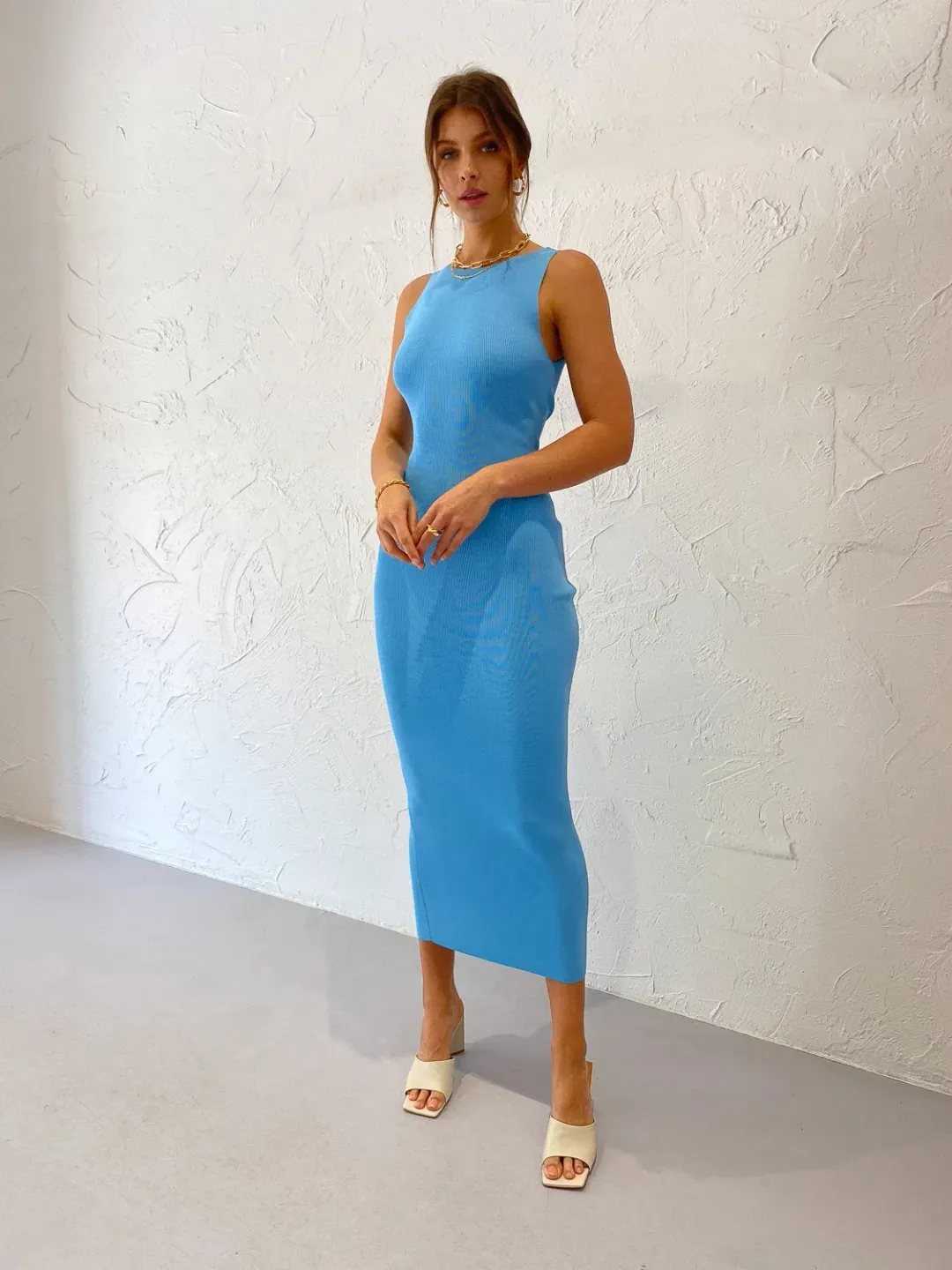 Bec and Bridge Summer Sorbet Midi Dress Blue Size 8 for rent on The Volte - main image