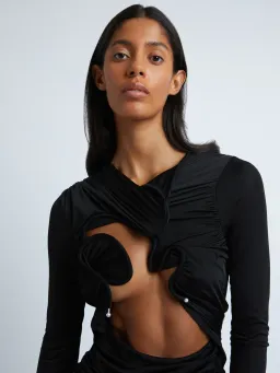 Christopher Esber Venus Long Sleeve Dress Black Size 6 for rent on The Volte - image 2