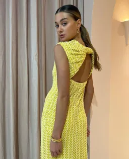 Camilla and Marc Riviera Column Dress Yellow Size 10 for rent on The Volte - image 5