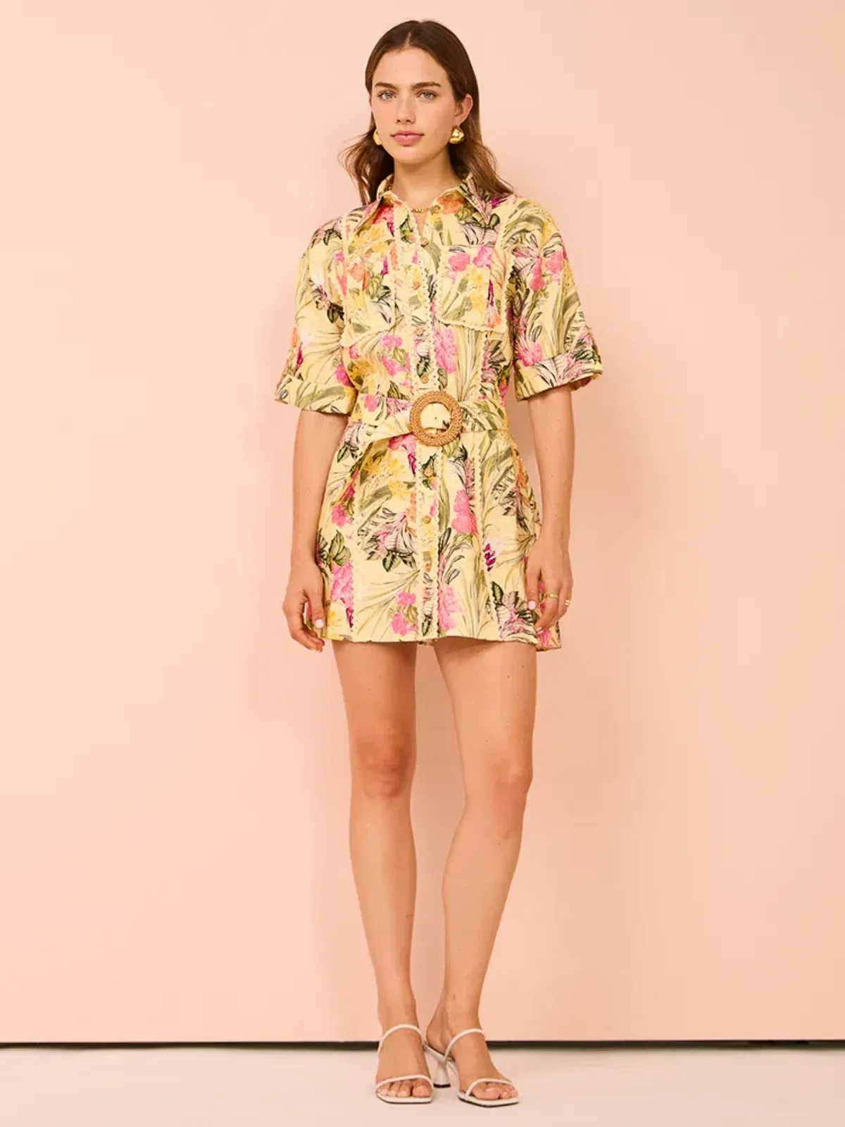 Significant Other Lark Mini Dress Honey Botanical Size AU 8 for rent on The Volte - main image