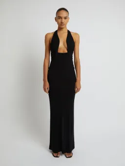 Christopher Esber Tailored Sloped Halter Dress Black Size 8 for rent on The Volte - image 1
