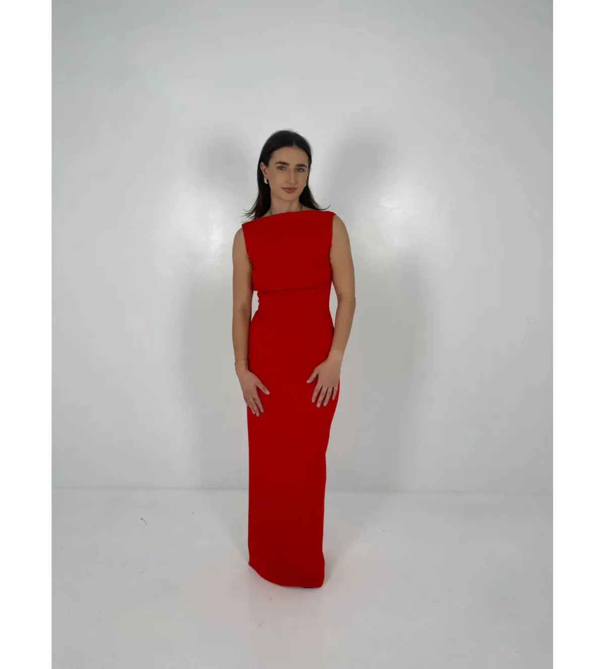 Effie Kats Verona Gown in Cherry Red Size XS / AU 6 for rent on The Volte - main image