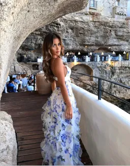 Menti Iris Flower Maxi Dress Blue Roses Size S / AU 8 for rent on The Volte - image 3