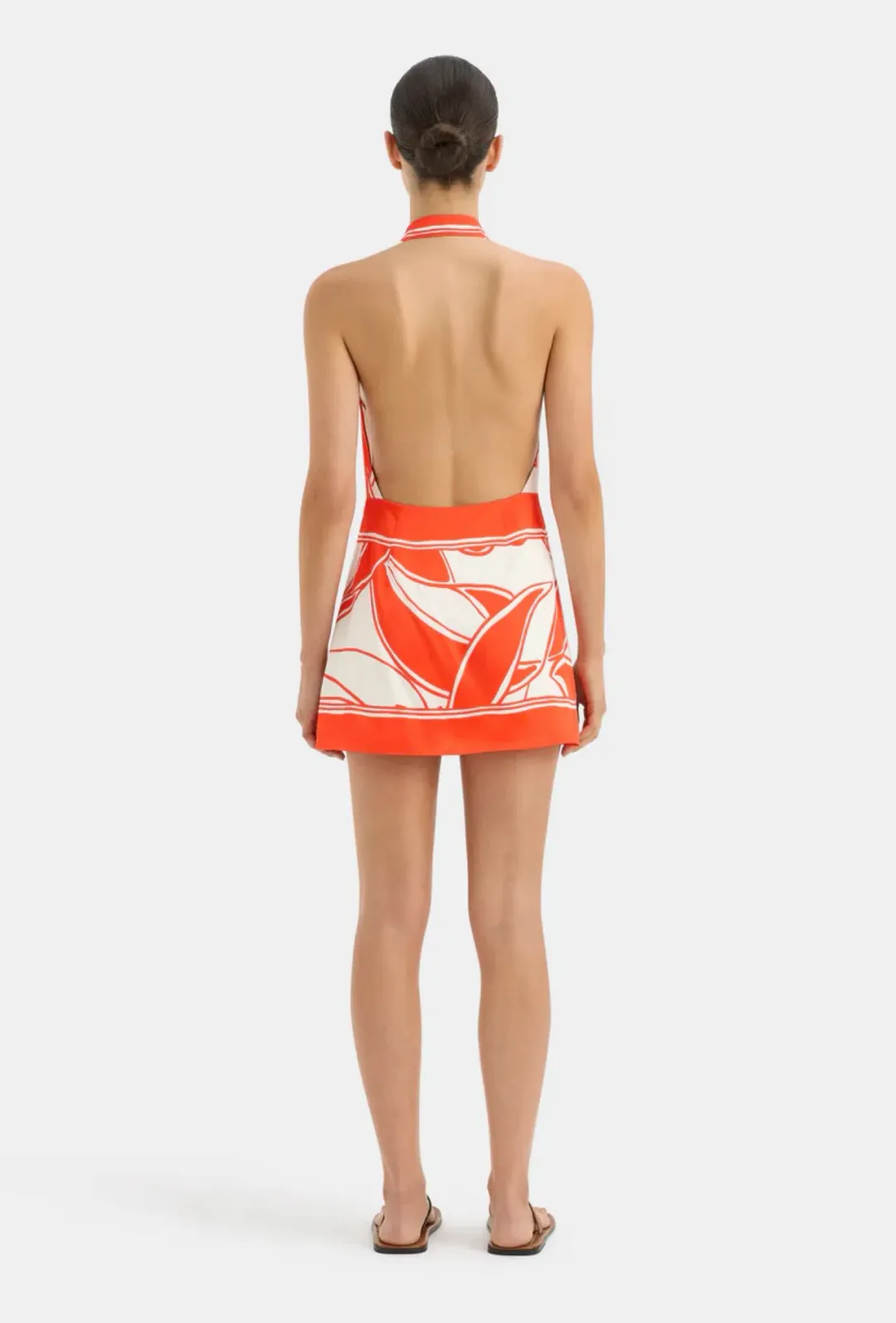 Sir the Label Ramona Wrap Halter Mini Dress Mariposa Lily Size 6 for rent on The Volte - main image