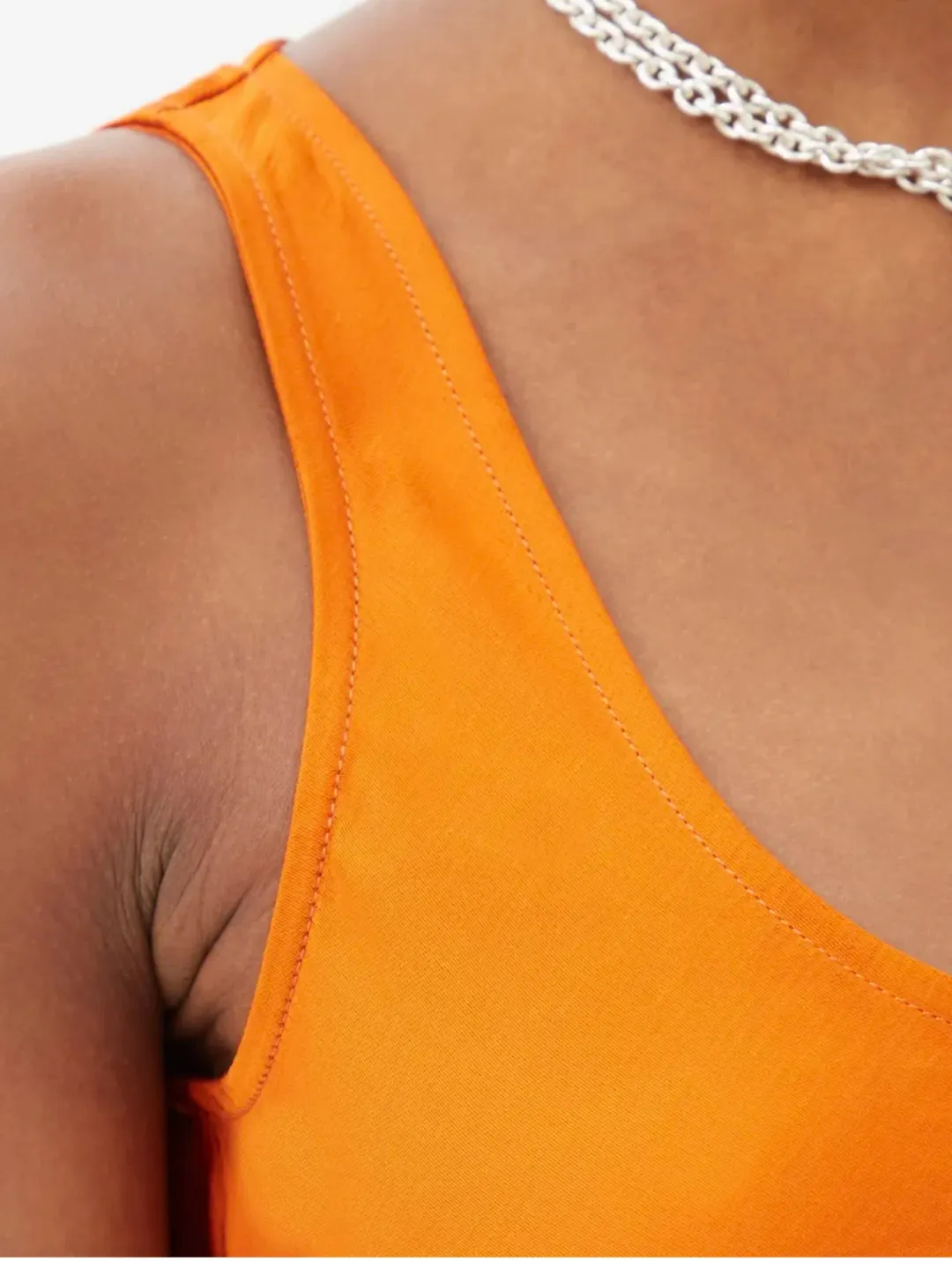 Marques Almeida Orange Backless Dress Orange Size 12  for rent on The Volte - main image