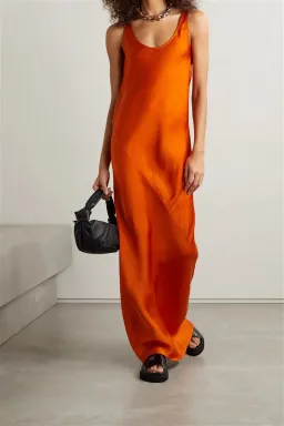 Marques Almeida Orange Backless Dress Orange Size 12  for rent on The Volte - image 7