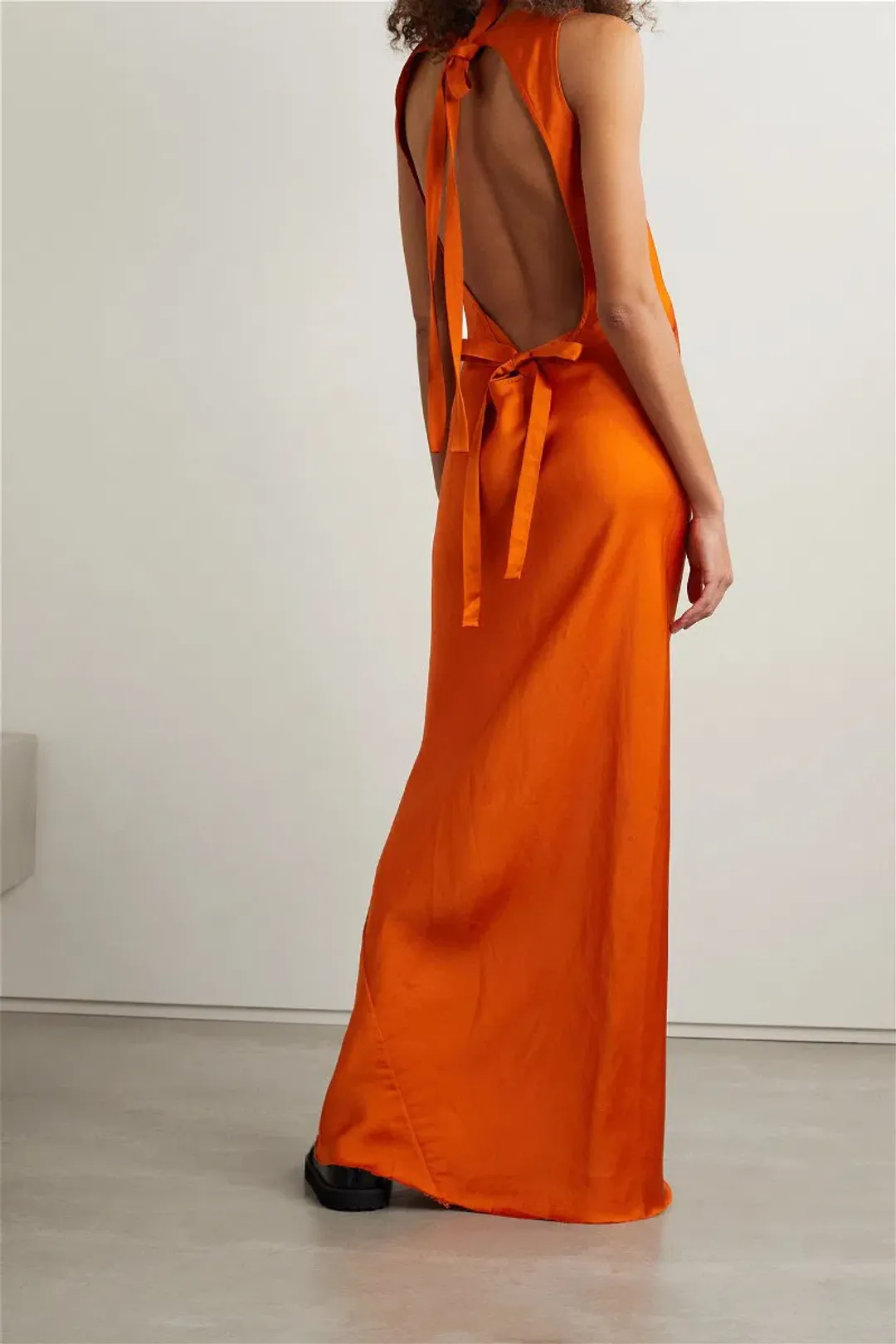Marques Almeida Orange Backless Dress Orange Size 12  for rent on The Volte - main image