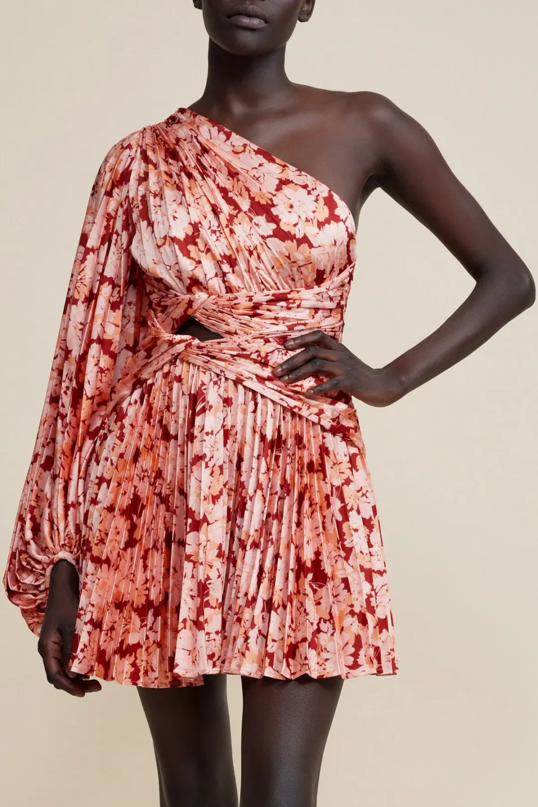 Acler Auroa Floral Mini Dress Rouge Medley Size 14  for rent on The Volte - main image