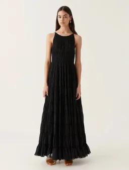 Aje Rosewood Ruched Maxi Dress Black Size 14 for rent on The Volte - image 2