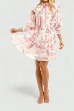 Nicholas Abbey Dress in Canister Ivory Toile Print Size 6 for rent on The Volte - image 2