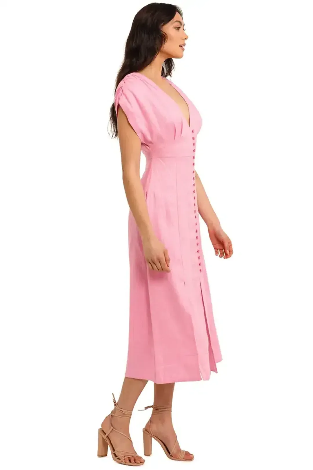Nicholas Crissy Dress in Flamingo Pink Size 10 for rent on The Volte - main image