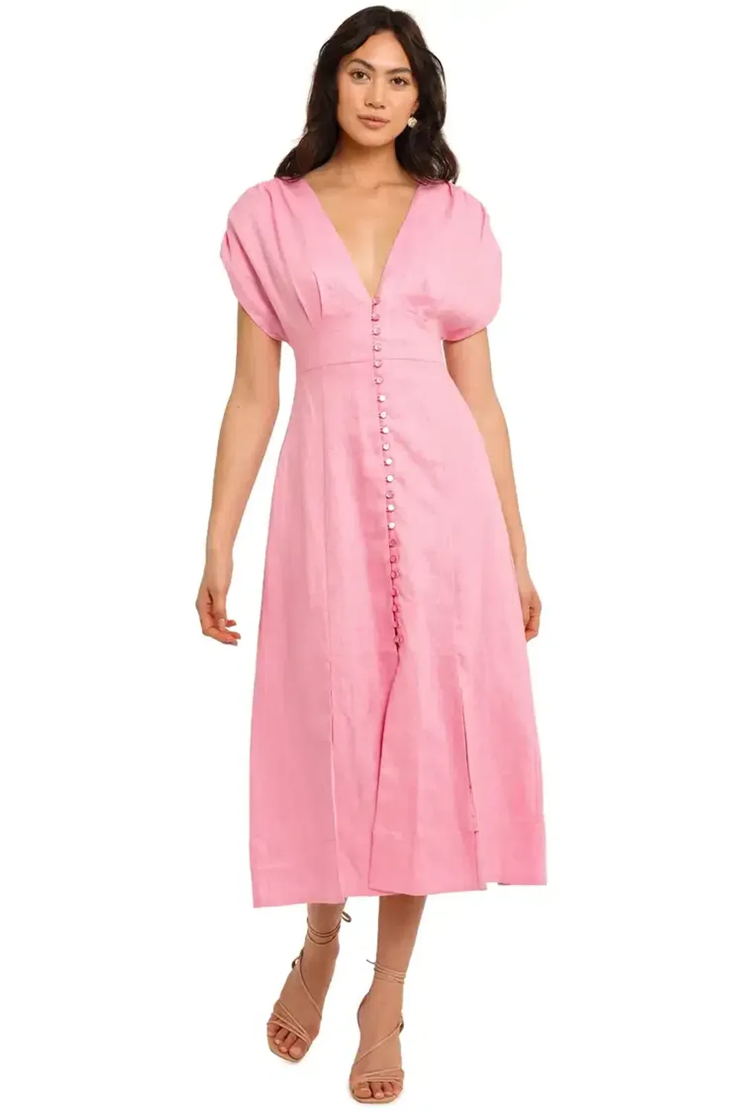 Nicholas Crissy Dress in Flamingo Pink Size 16 for rent on The Volte - main image