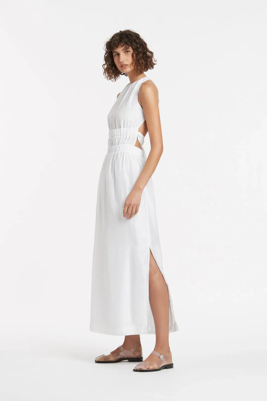 Sir The Label Franc Cross Back Gown Ivory Size 0/AU 6 for rent on The Volte - main image