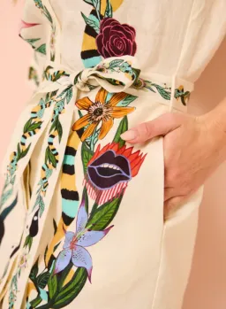 Alemais Meagan Mini Dress Cream Multi Size 8 for rent on The Volte - image 4