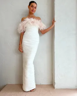 Rachel Gilbert Zion Gown White Size 10 for rent on The Volte - image 1