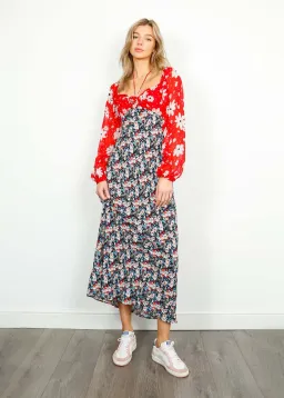 Rixo Jeanie Dress Multi Floral Size XXS / AU 6 for rent on The Volte - image 1