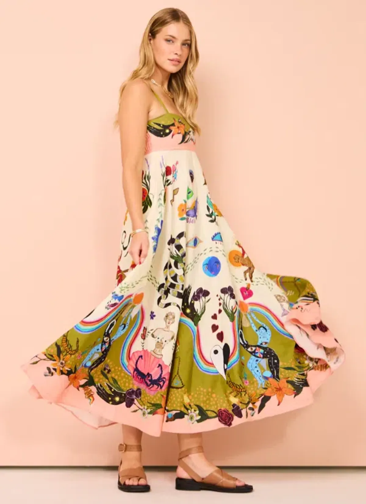 Alemais Evergreen Sundress In Multi Size 8 for rent on The Volte - main image