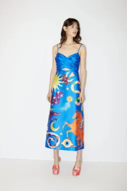 Alemais Guardian Midi Dress in Azure Size 8 for rent on The Volte - image 1