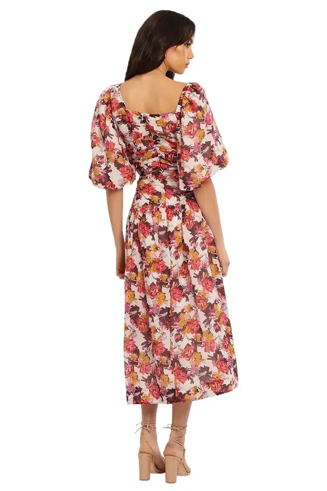 Nicholas Wren Midi Dress in Darlington Grey Floral Size 16 for rent on The Volte - main image