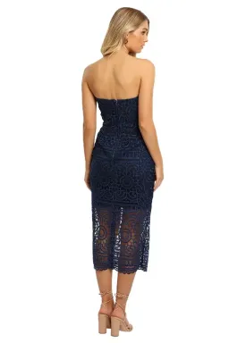 Nicholas Geo Lace Midi Dress Navy Size 6 for rent on The Volte - image 3