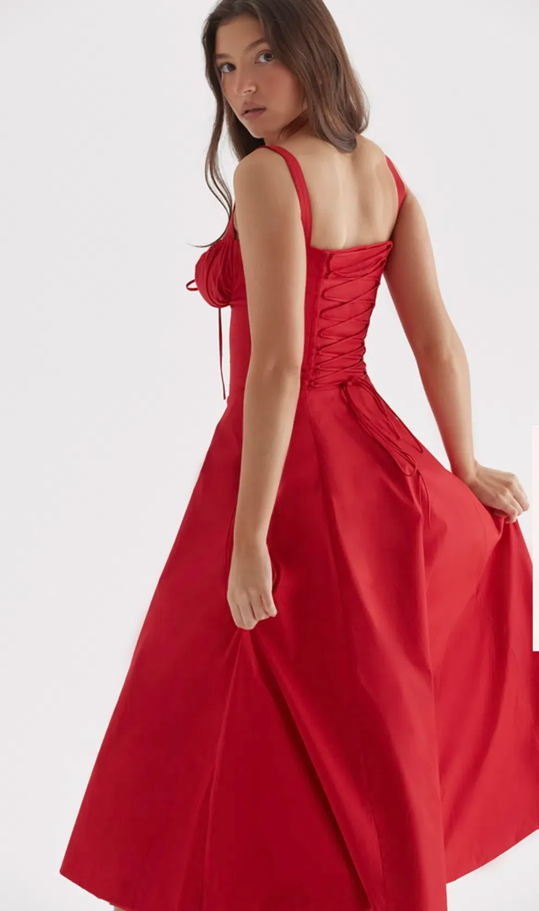 House of CB Carmen Bustier Sundress Red Rose Size S / AU 8 for rent on The Volte - main image