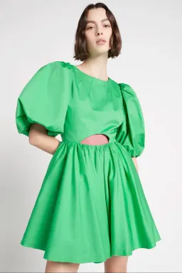 Aje Colette Abstract Cut Out Mini Dress Grass Green Size 8 for rent on The Volte - image 2