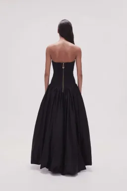 Aje Violette Bubble Hem Maxi Dress Black Size 10 for rent on The Volte - image 3