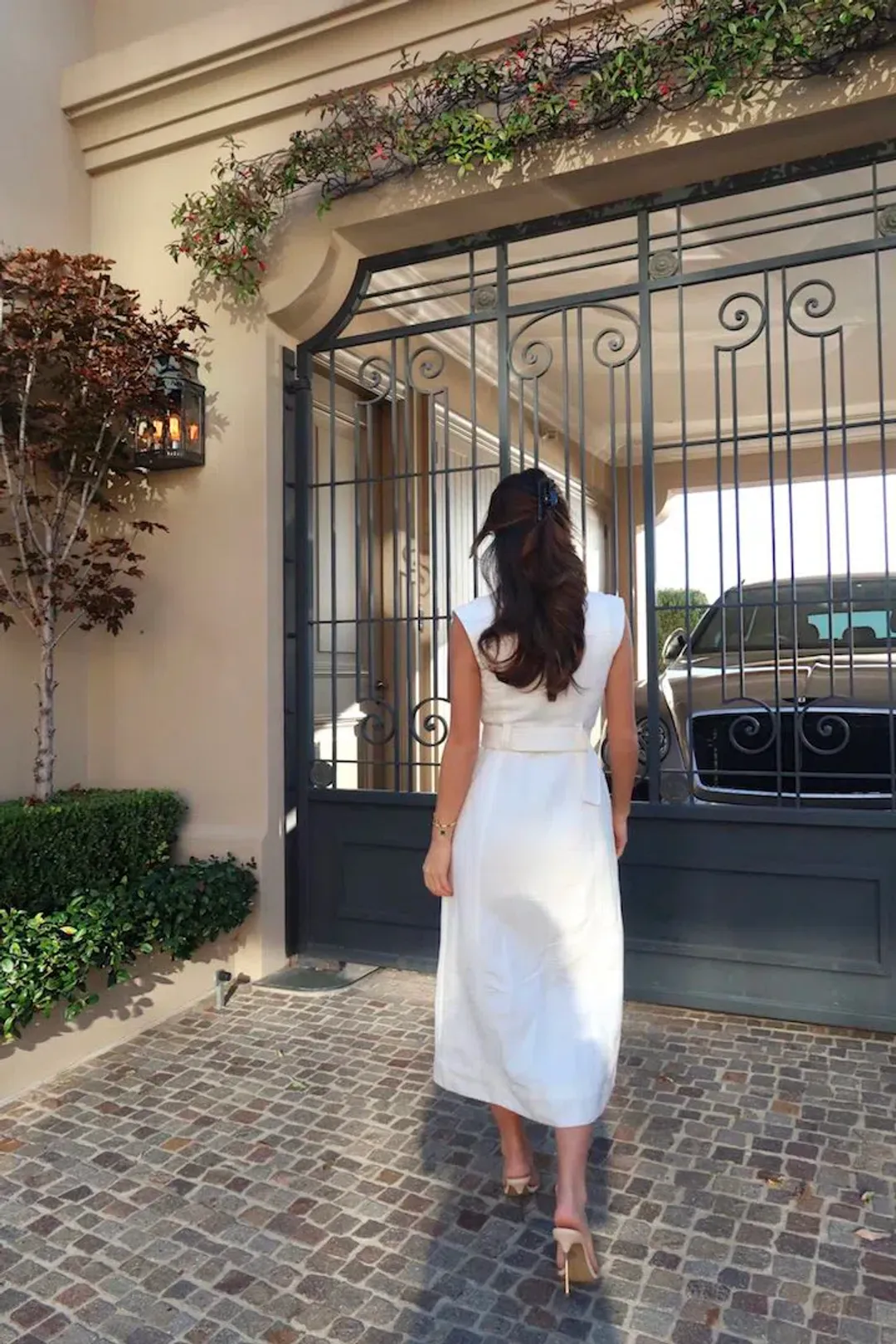 Aje Celine Utility Midi Dress Ivory Size 4 for rent on The Volte - main image