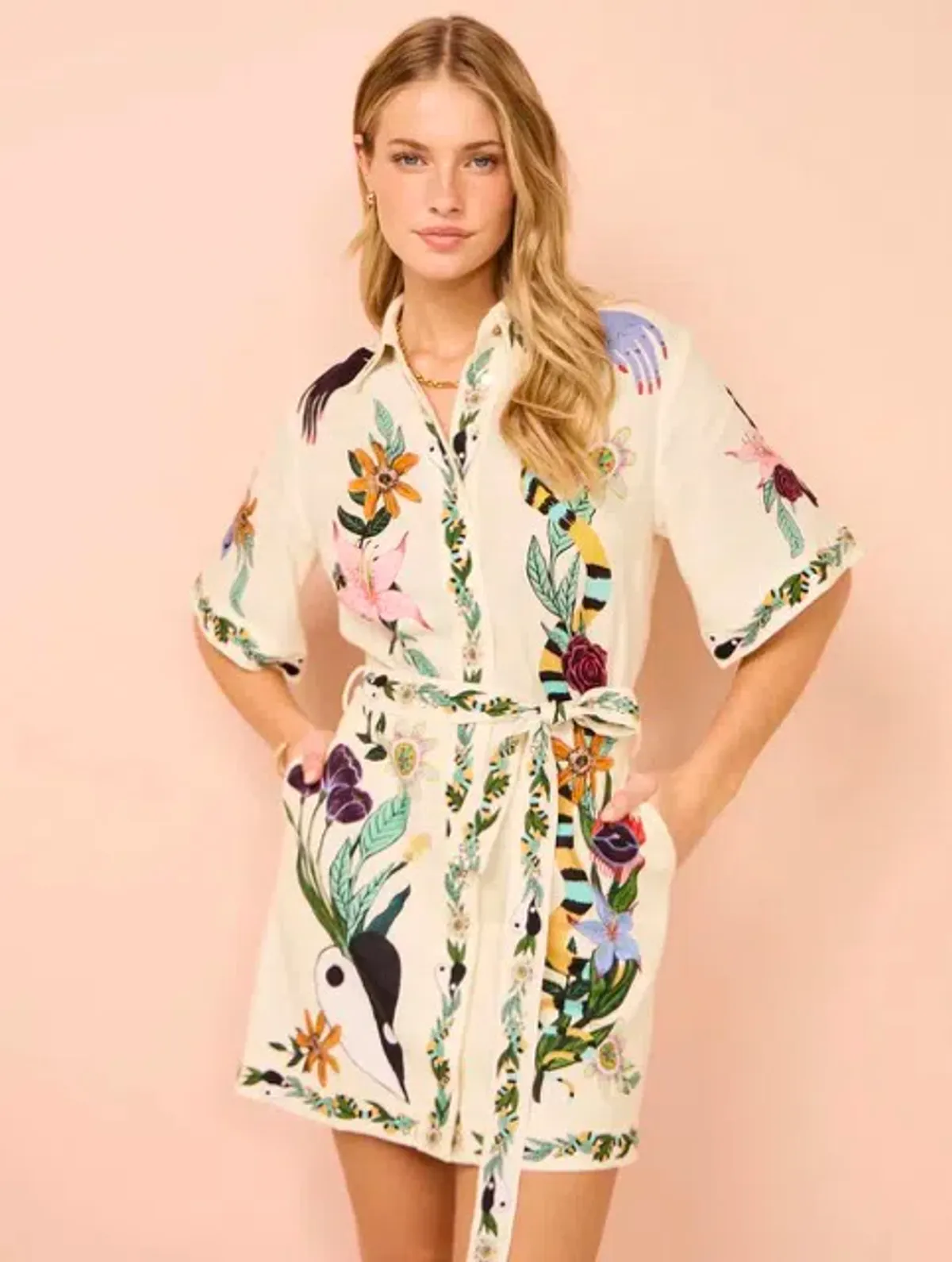 Alemais  - Meagan Mini Dress Print - Size 10 (fits 8 - 10) for rent on The Volte - main image