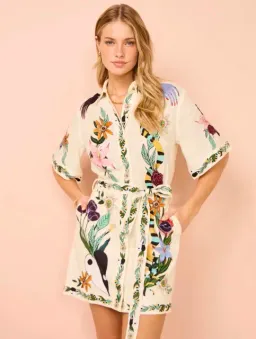 Alemais  - Meagan Mini Dress Print - Size 10 (fits 8 - 10) for rent on The Volte - image 1