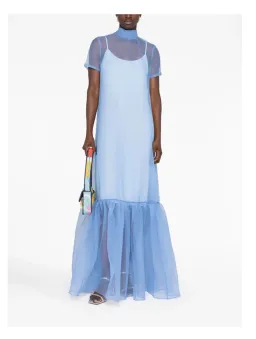 Staud Calluna Floor Length Dress Blue Size S / AU 8 for rent on The Volte - image 4