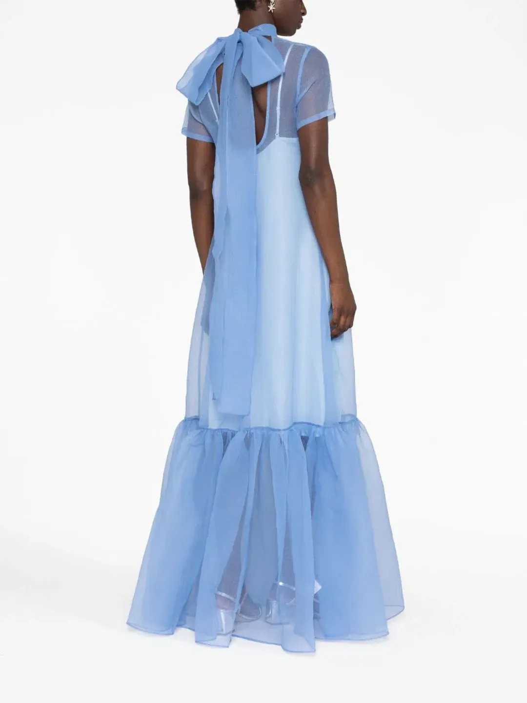 Staud Calluna Floor Length Dress Blue Size S / AU 8 for rent on The Volte - main image