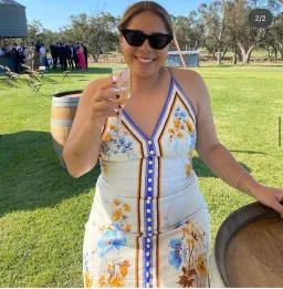 Zimmermann Halcyon Slip Midi Dress Orange Blue Floral Size 0 / AU 8 for rent on The Volte - image 9