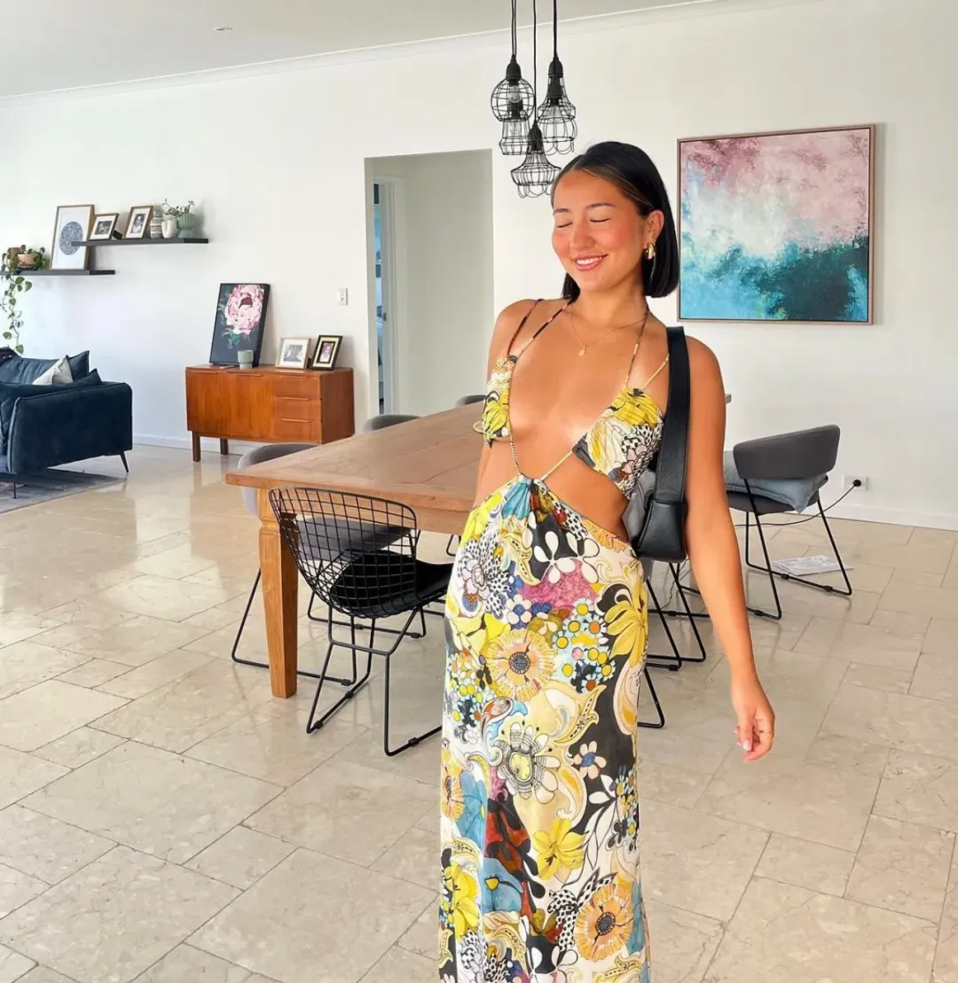 Alexis Cassandra Cut Out Maxi Dress Floral Grove Size S / AU 8 for rent on The Volte - main image